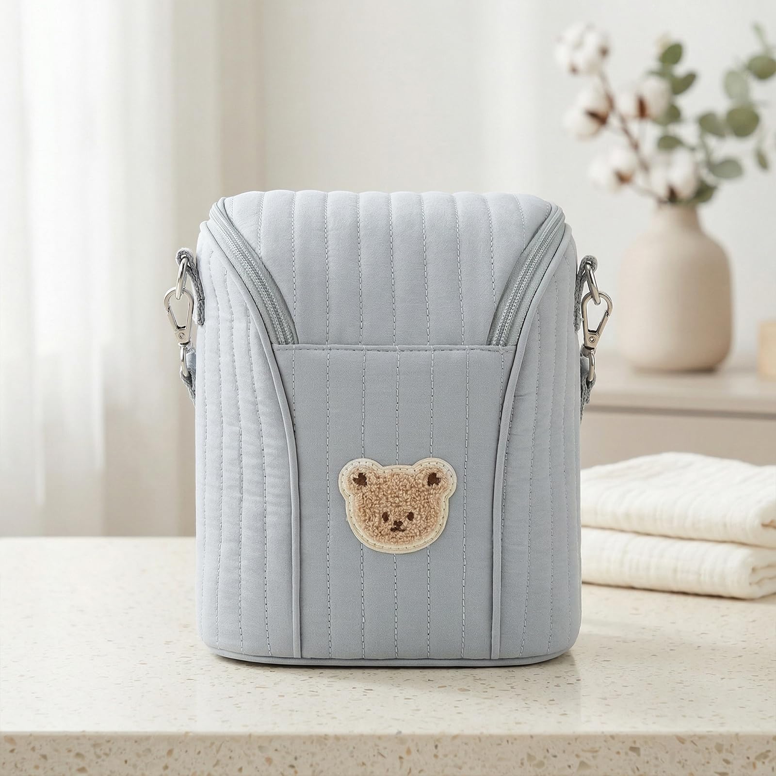 Baby - Bolsa isotérmica reutilizable para Biberón y Leche Maternal Bolsa de almacenamiento portátil para viaje, Azul+5+6, M, Bolsa de almacenamiento