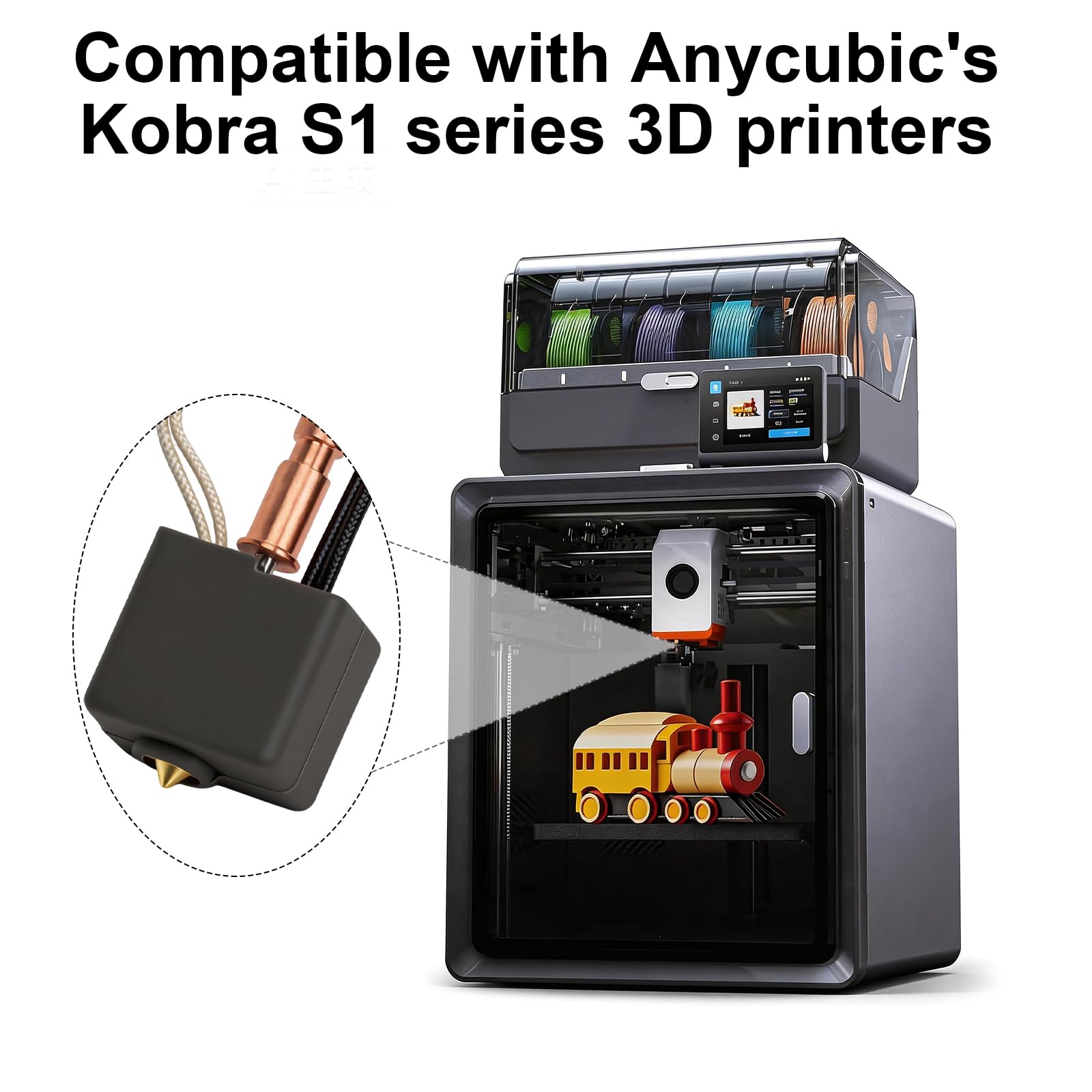 Kobra S1 Combo Quick Release Hotend z mosiężną dyszą 0,4 mm, kompatybilna z Kobra S1,