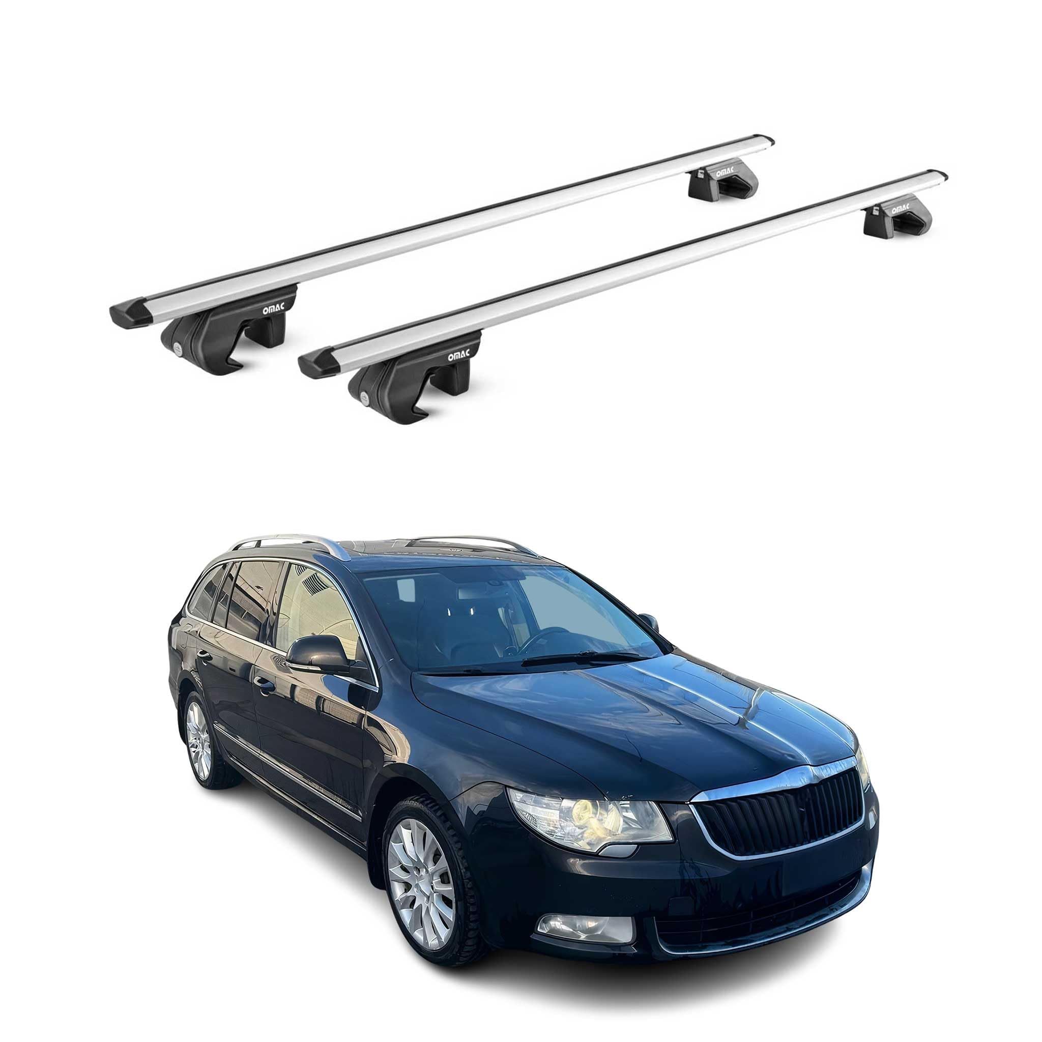 OMAC Belki Bagażnika Aluminium TÜV geprüft do BMW X3 G45 2024-2026 – do Zintegrowanych Relingów – T Nut – Max 100 kg – 2 Schlösser Czarny