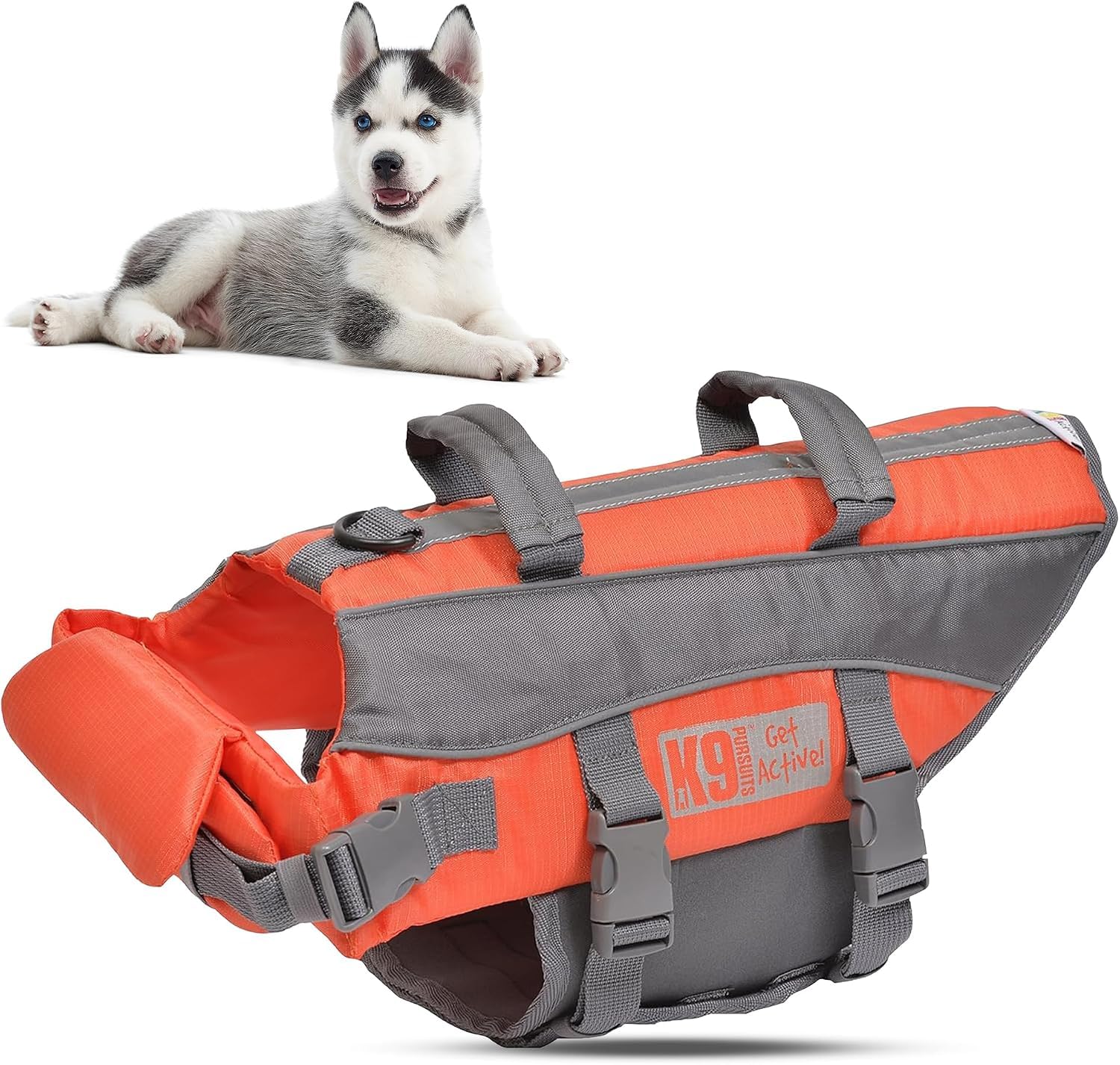 High Visibility Float Coat Dog Life Jacket Small Orange