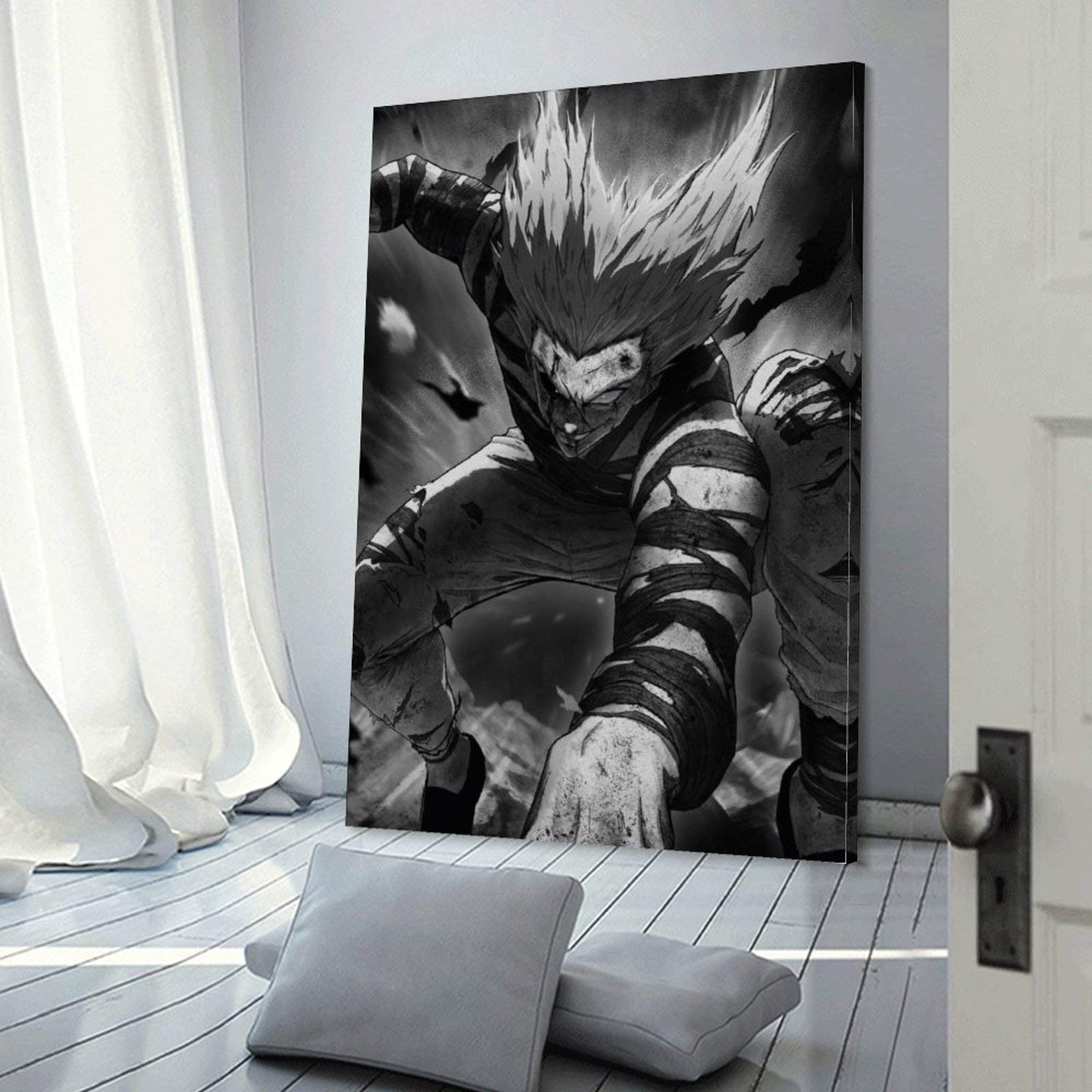 Poster De L'anime One Punch Man Garou 3 Sur Toile - Décoration Murale - Pour Salon, Chambre à Coucher - 30 × 45 Cm - Cadre Style 1