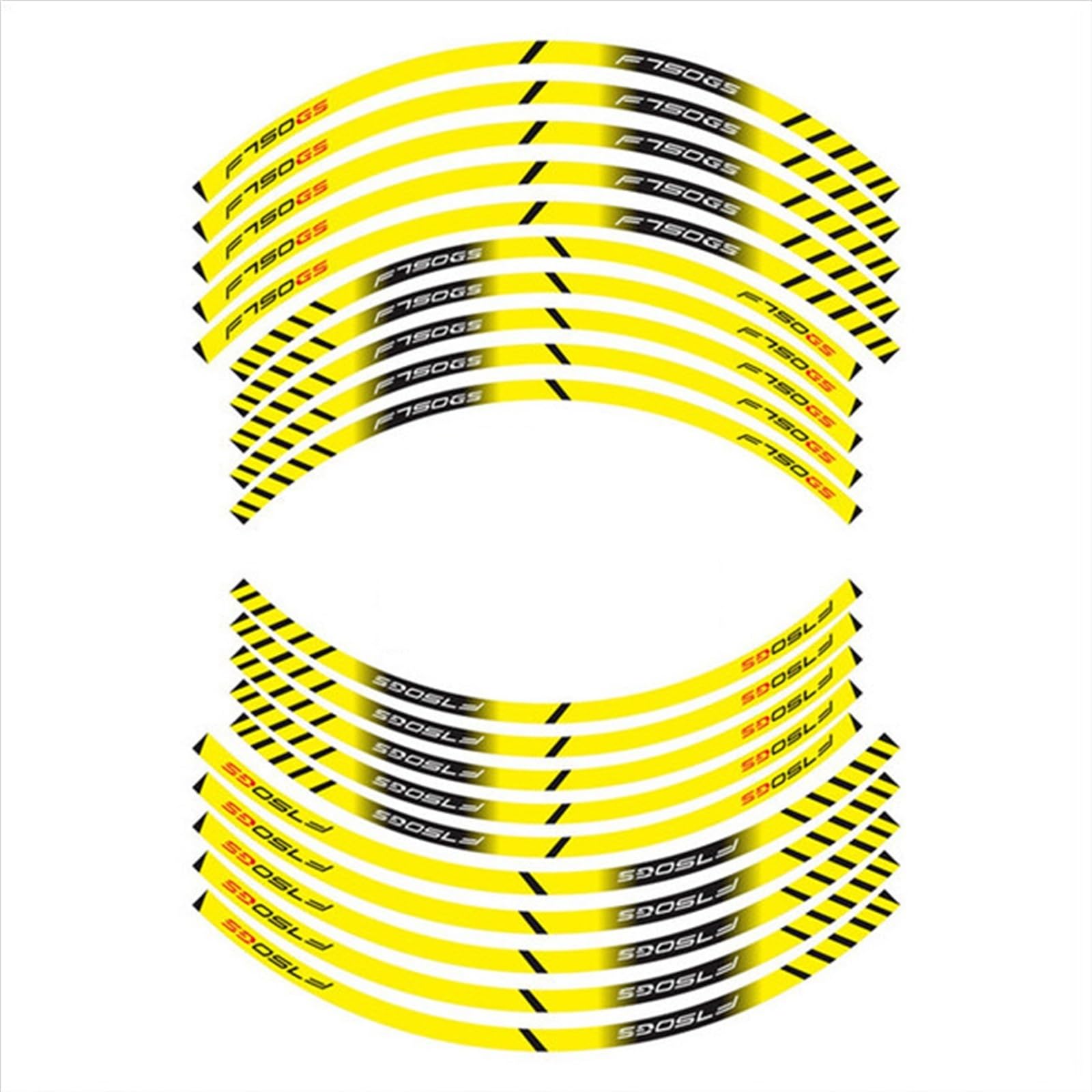 Frynuzb A2 Applique For F750gs Reflective Stickers For Motorcycle Inner Wheel Rim Stickers(A2)