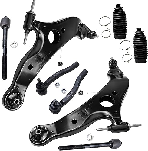 Detroit Axle - Kit de suspensión delantera de 8 piezas para Toyota Sienna 2004-2010, brazos de control inferiores con rótula interior exterior y