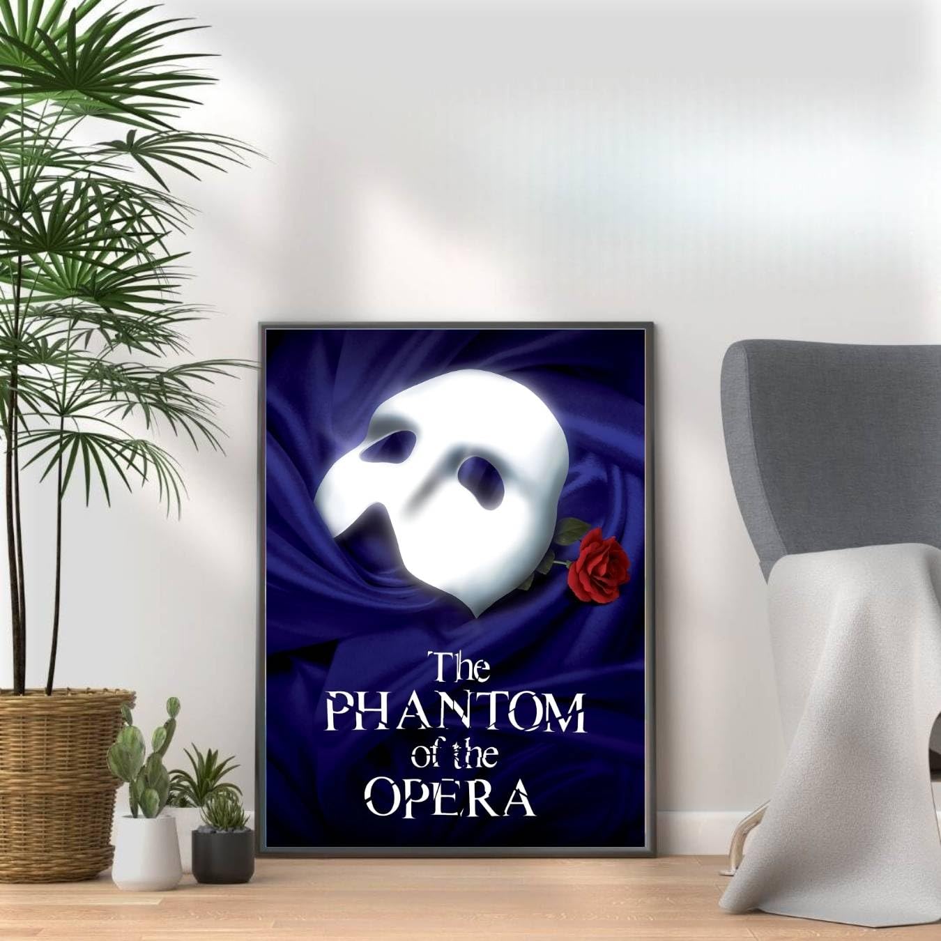 The Phantom of The Opera1 Poster Print, Musical Print, A4 A3 West End Broadway Theatre Show, Wall Art Deco Special Canvas West End Print, London theatre art frame options (A4 Print Only)