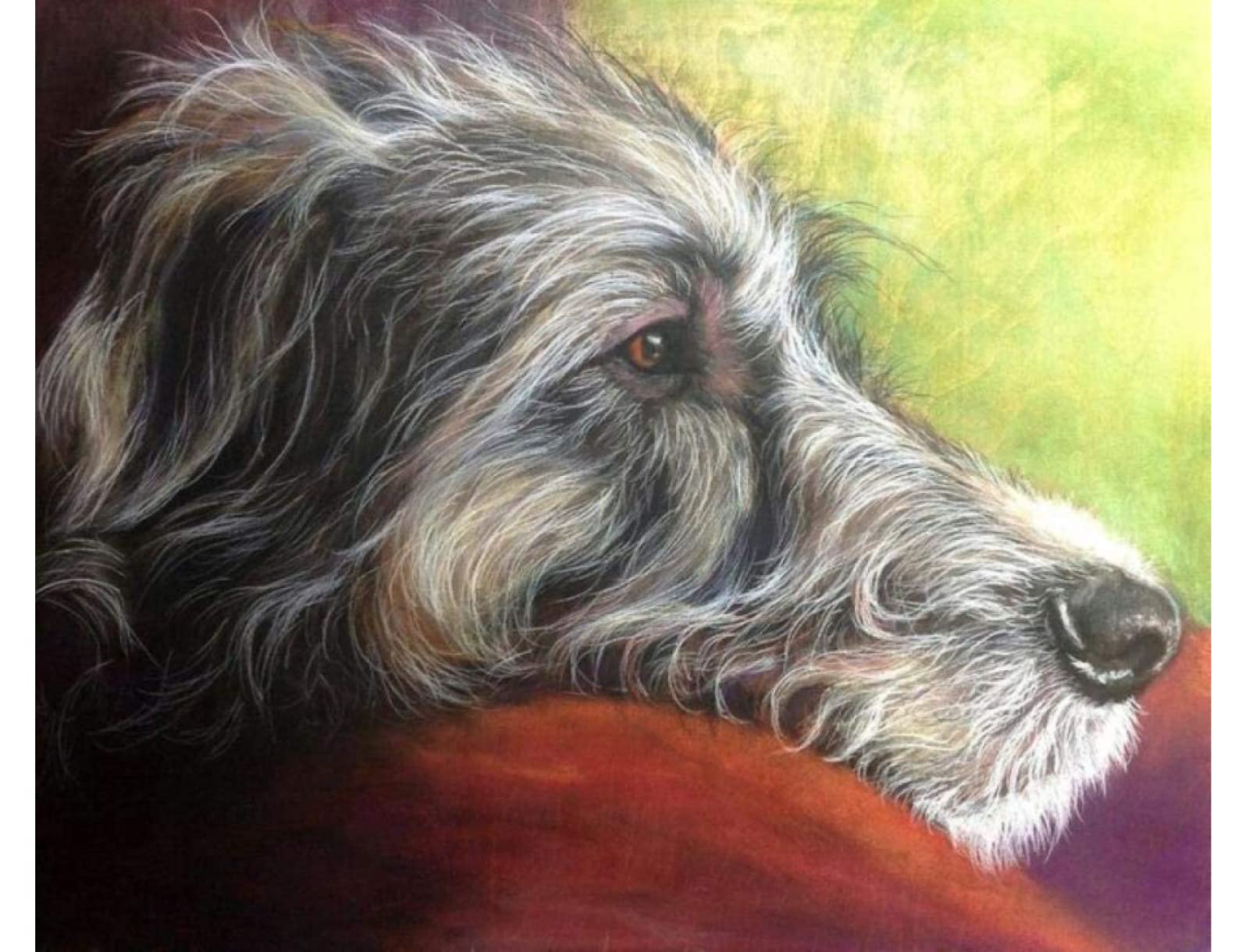 Sanzez Liwr042 Diamond Painting,Irish Wolfhound Dog,5D Diamond Art Kits For Adults,Mosaic Crystal Craft Kits For Home Wall Decor 30X40cm