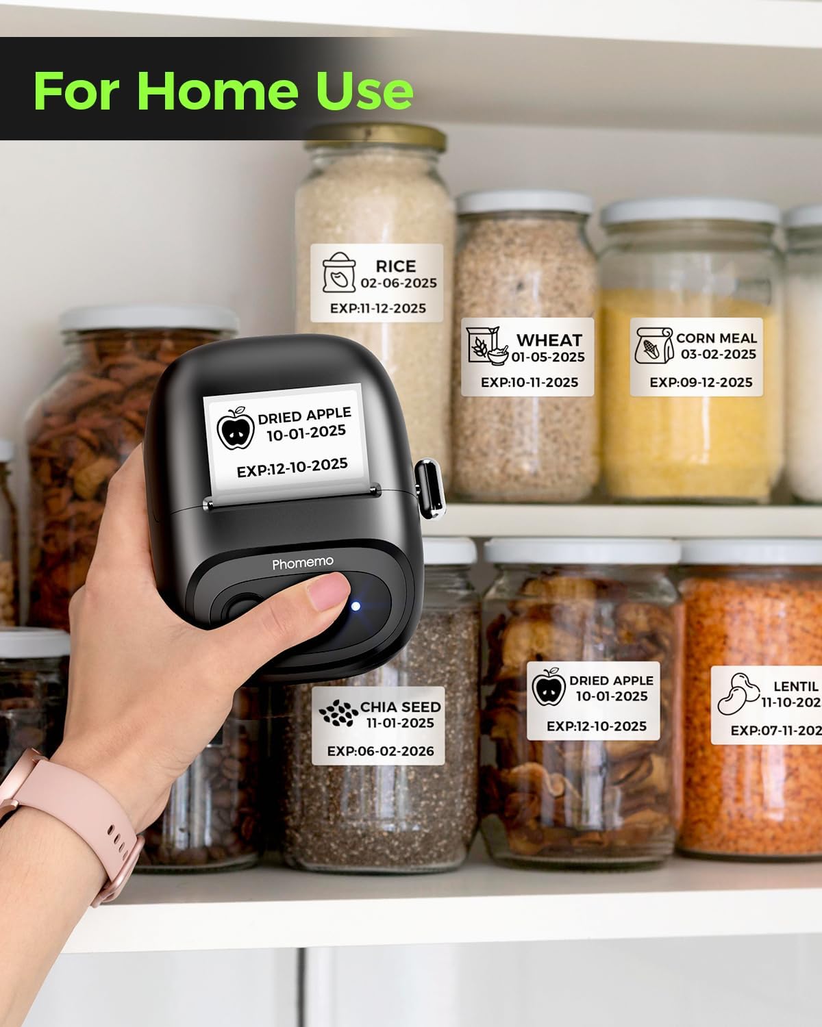 Phomemo Label Maker, M160 Bluetooth Address Label Printer with Different Fonts and Templates, 2 Inch Barcode Label Maker for Small Business, Mailing, Logo, Clothing, Sticker Printer for Phone& PC - Image 7