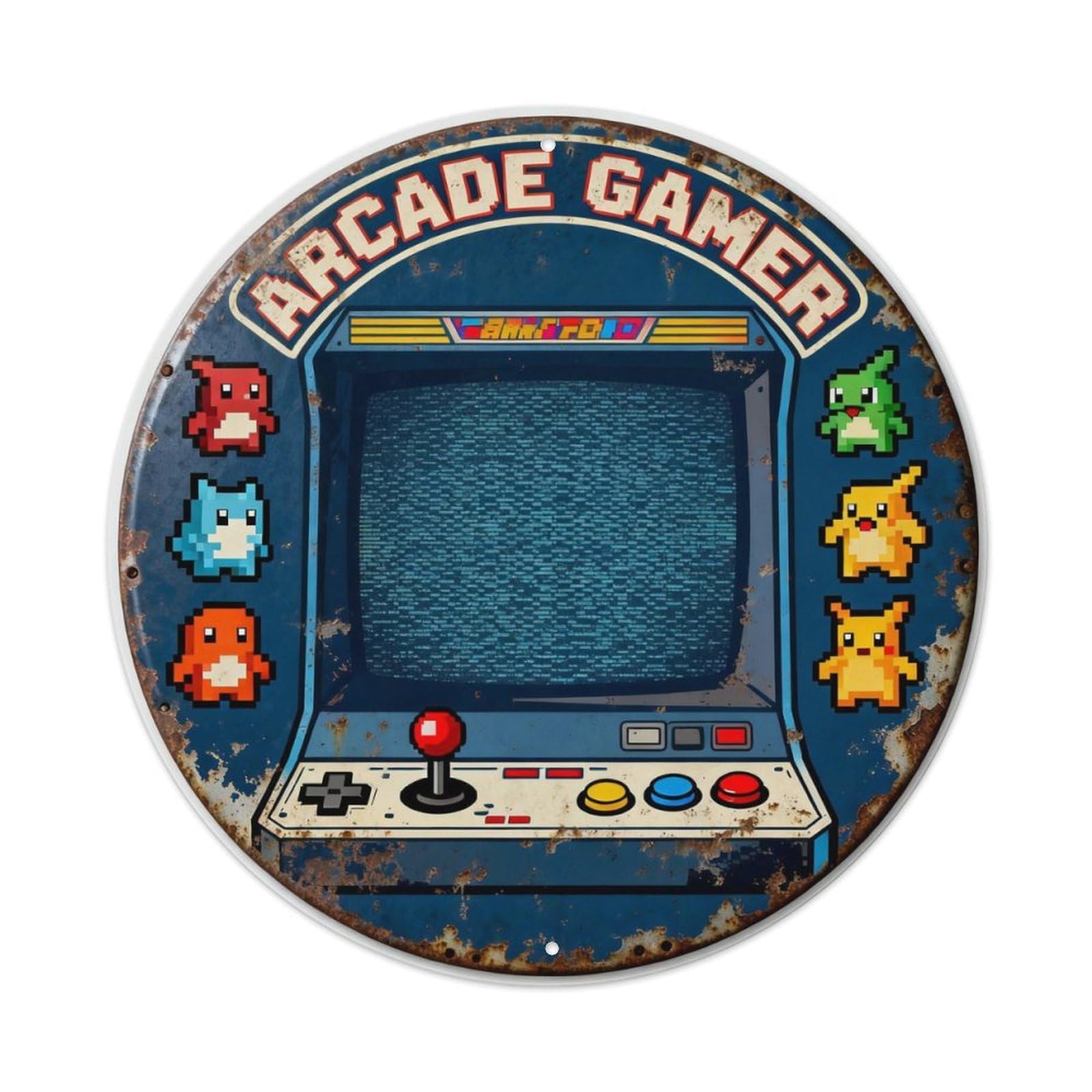 ARCADE GAMER Metal Tin Sign Plaque