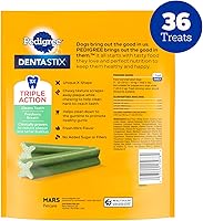 Vista 9 de Pedigree Dentastix - Golosinas para perros de raza grande, sabor fresco, bolsa de 1.87 libras (36 golosinas)