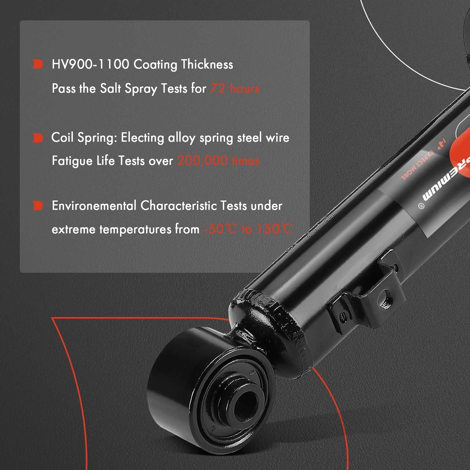 A-Premium Front Struts Compatible with Mazda Miata 1990-1997 - 2x Replacement Suspension Bare Strut Shock without Coil Spring