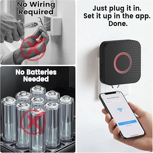 Miniatura 3 de Timbre inalámbrico inteligente, compatible con Blink & Ring y Google Nest Video Doorbell, no necesita cableado, fácil configuración