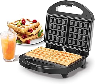 Aigostar Waffle Maker Waffle Iron Machine with Non-Stick Coating Cooking Plates, 800W Square Shaped Waffle Makers for Homemade Belgian American Sweet Savoury Waffles - Neil 30YAK