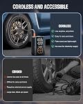 Tire Inflator Portable Air Compressor, 160PSI Tire Inflator for Car, 6X Faster Air Compressor with Digital Pressure Gauge, Tire Pump for Car, Motorcycle, Bike and Ball