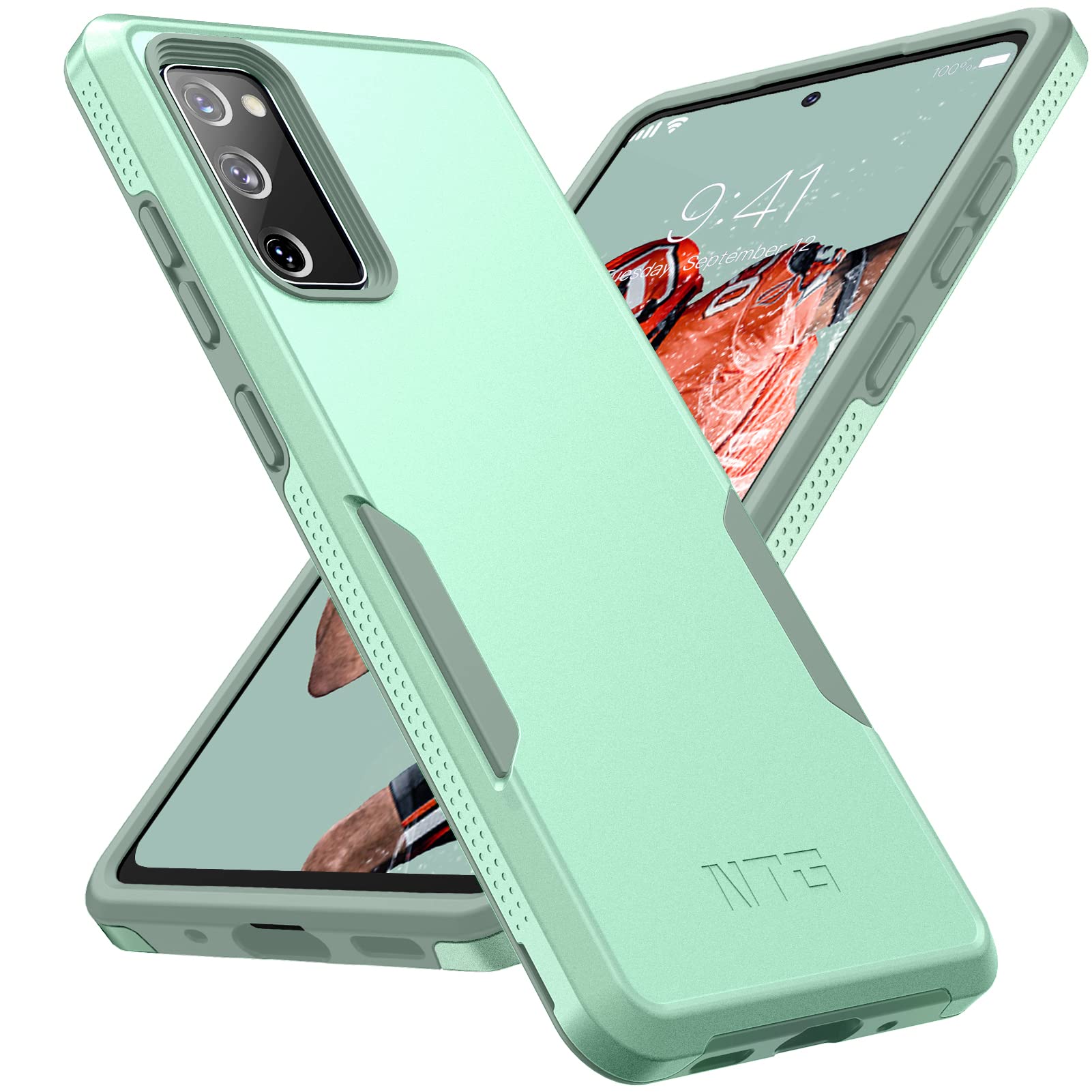 Amazon Com Ntg Shockproof Designed For Samsung S Fe 5g Case Heavy Duty Tough Rugged Lightweight Slim Protective Case For Samsung Galaxy S Fe Mint Green Cell Phones Accessories