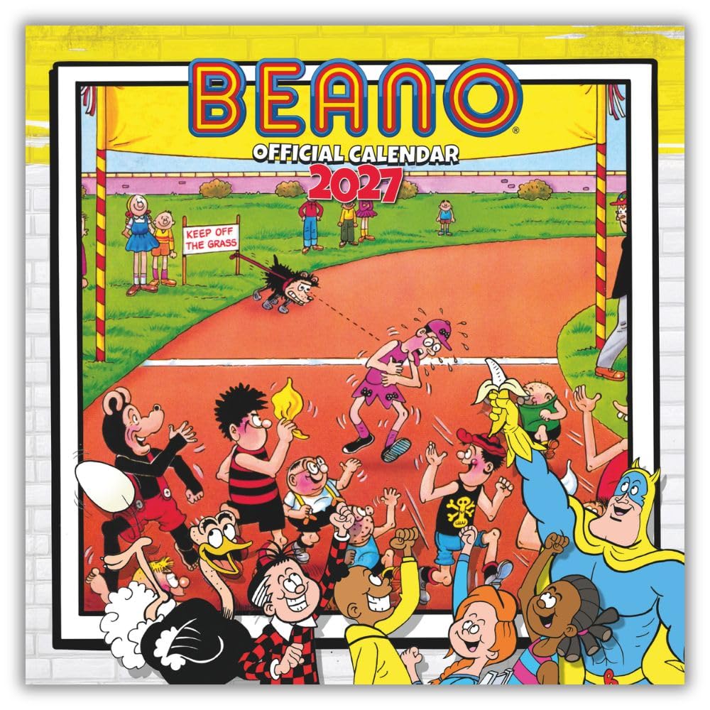 Beano Classic 2027 Square Wall Calendar Official Licensed Comic Calendar, Monthly Grid Layout, Iconic Dennis the Menace & Classic Beano Artwork, Large Square Format, Gift for Beano Fans