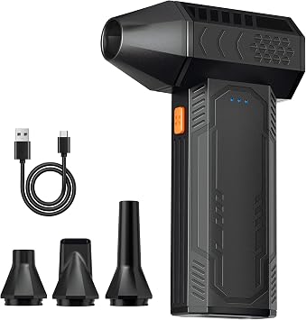 Compressed Air Duster - Electric Air Duster Super Power 130000RPM, 3-Gear Adjustable Mini Duster Blower with Fast Charging, Air Duster Rechargeable for Computer, Keyboard Cleaner, House, Outdoor, Car