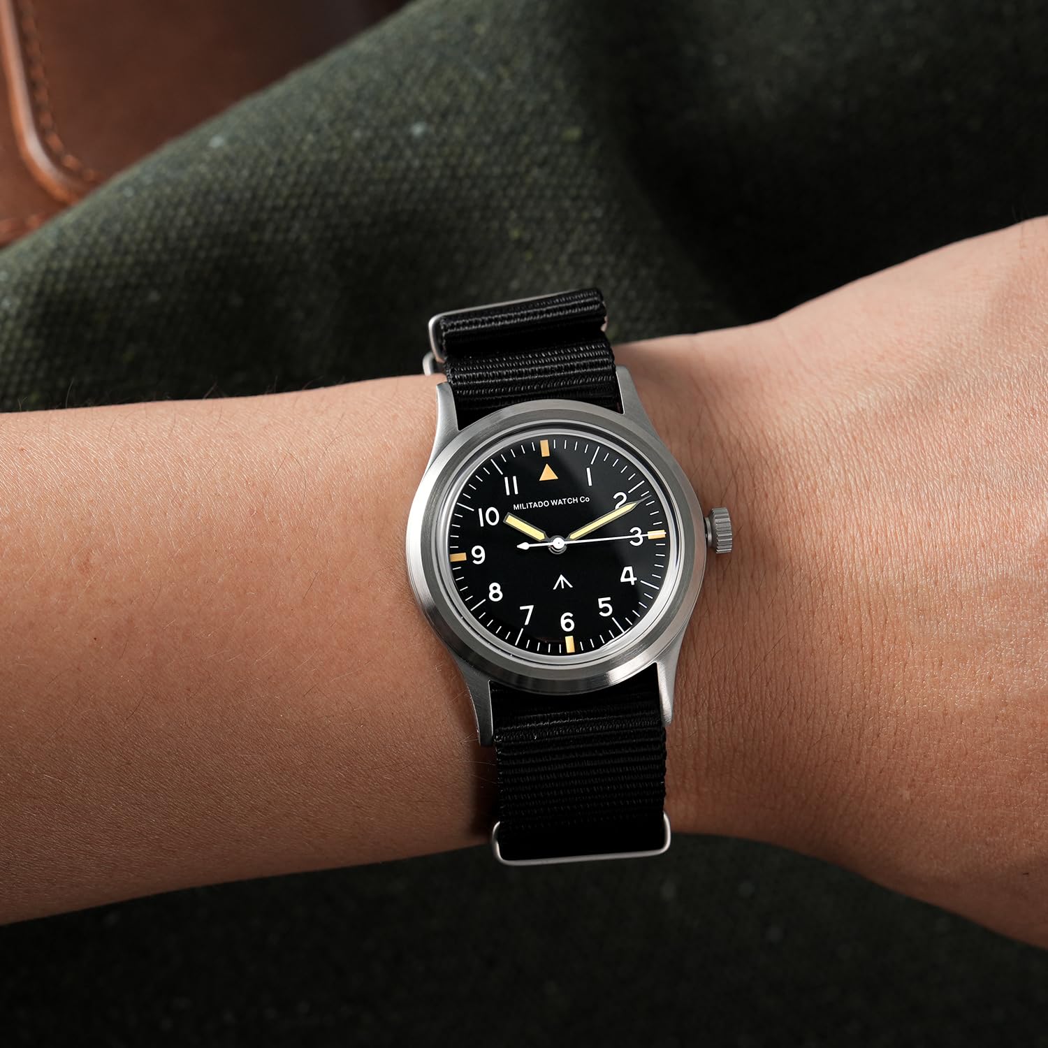 TACTICAL FROG Militado ML14 Quarzuhren für Herrenn - VH31 Mecaquartz Werk 36 mm Edelstahlgehäuse 5 ATM Wasserdicht Leuchtzeiger Klassisches