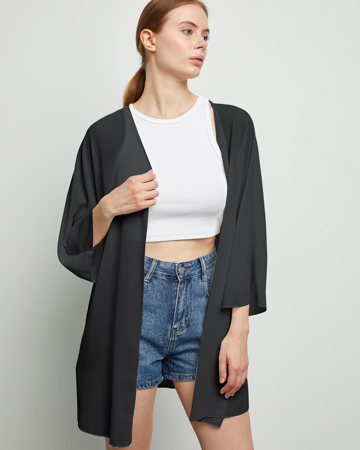 Argstar Women's Kimono Cardigans Casual Summer Tops Cover up Open Front Floral Print Resort Wear/Beachwear - Image 4