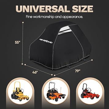 NEVERLAND Zero Turn Mower Cover Waterproof Fit Lawn Tractor up to 60 Decks