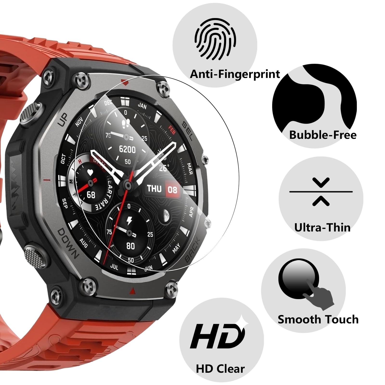 Amazon.co.jp: Bigqin Amazfit T-Rex 3 Pro 48mm/T-Rex 3 対応 強化 