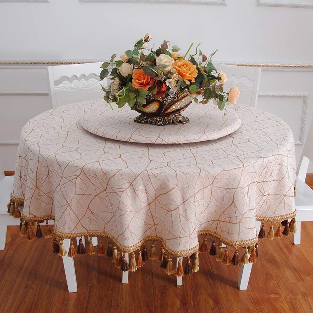 Nappe tissu table ronde anti-poussière : la solution pour meuble propre