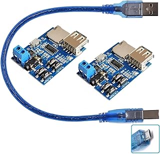 WWZMDiB 2PSC Mp3 Lossless Decoders Decoding Power Amplifier Mp3 Player Audio Module Mp3 Decoder Board Support TF Card USB （Complimentary 30cm USB Data Cable）