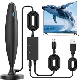 2026 TV Antenna Indoor for Local Channels Digital TV Antenna for Smart TV | with Magnetic Base,3600+ Miles High Gain Long-Range Receiption with Amplifier Signal Booster,Support 4K 1080P/ Older TVs