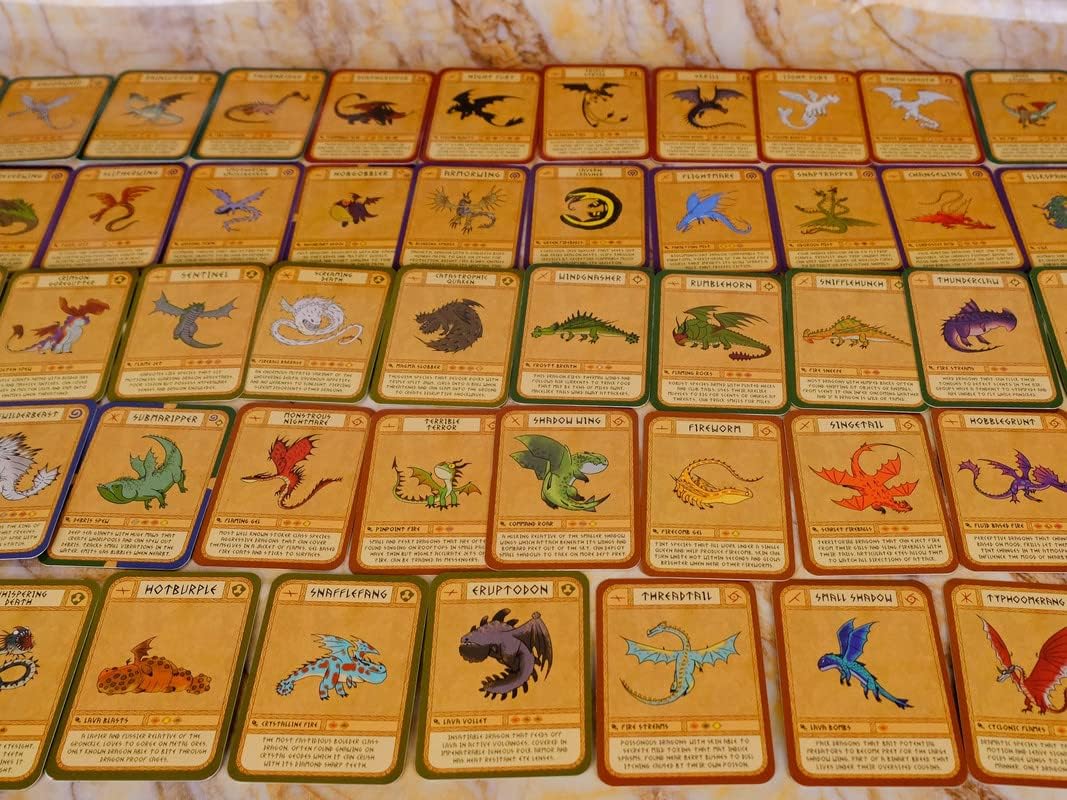 Dragon Playing Cards with Wooden Box. Instruction Paper