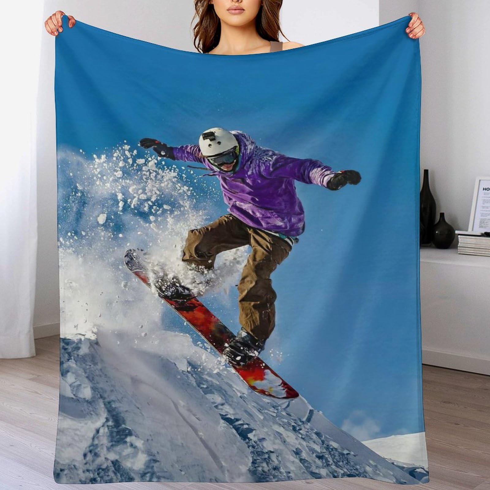 Couverture flannel polaire snowboard jeté de séjour haut de gamme