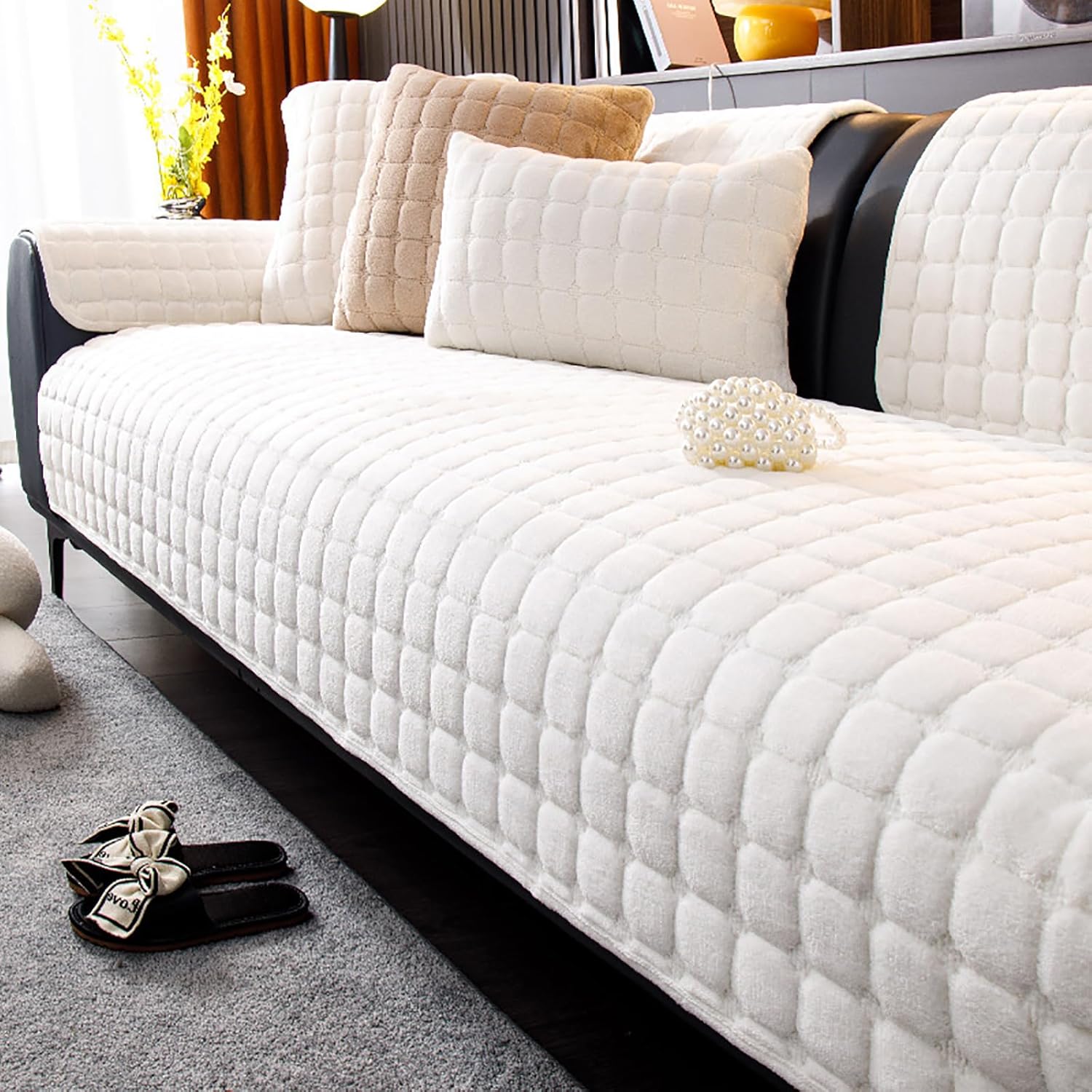 Funda de sofá para mascotas, lavable, protector de sofá para perros con diseño antideslizante, funda para muebles apta para mascotas