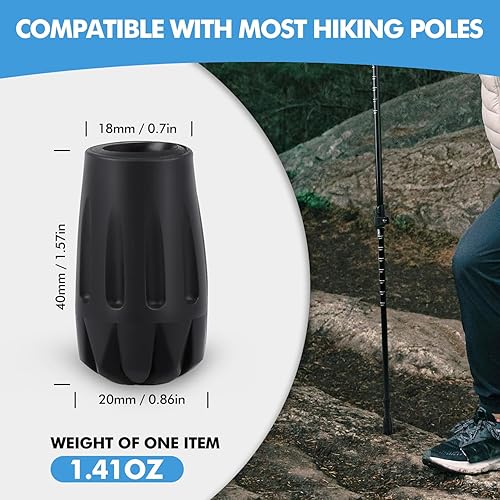 Miniatura 2 de KINGGEAR Bastones de senderismo ajustables, bastones de senderismo con bloqueo rápido abatible, ligero plegable, aluminio 7075 duradero, agarres de