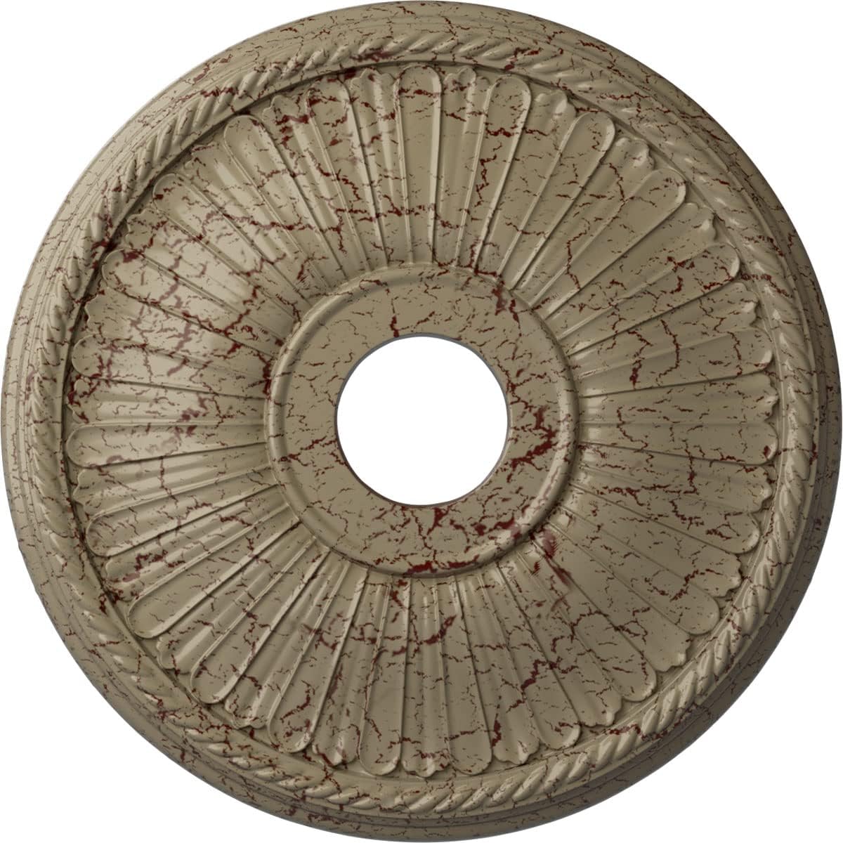 Ekena Millwork CM20BE1GDC Berkshire Ceiling Medallion, Gobi Desert Crackle