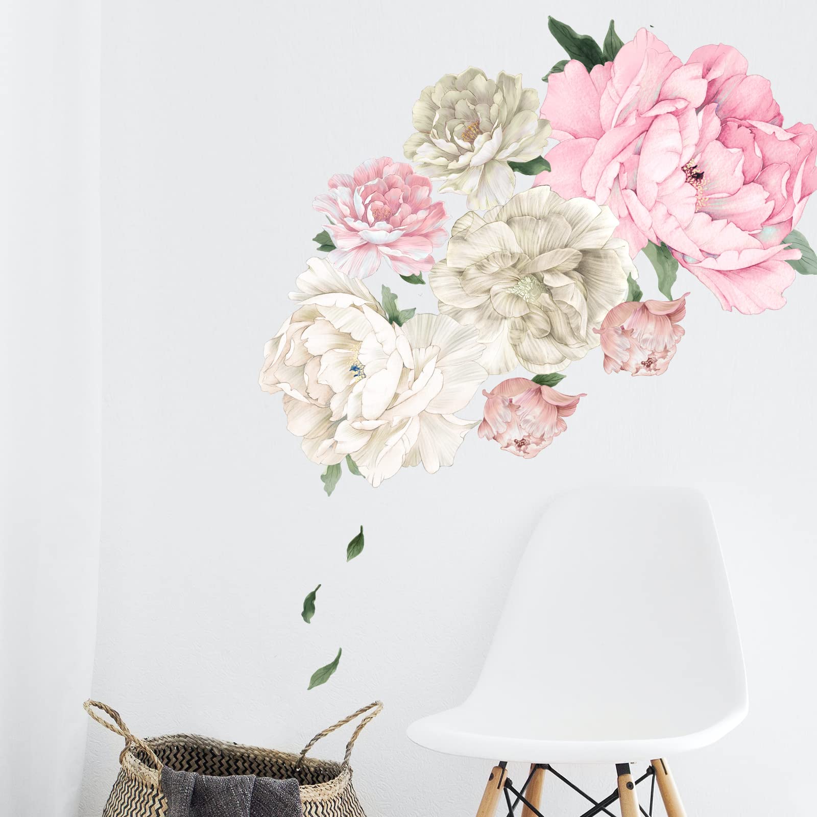 Snapklik.com : Jumbo Peony Wall Art Decals - Large Floral Peel And ...