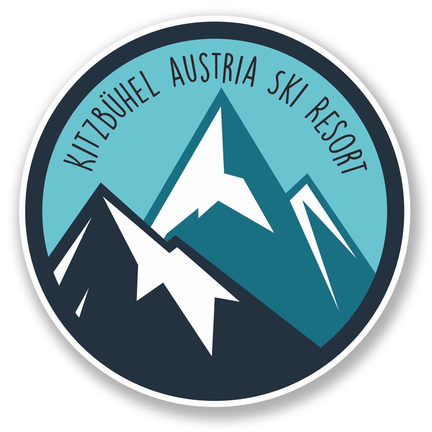 Destinationvinyl Multi 2 X 10Cm Kitzbühel Austria Ski Snowboard Resort Vinyl Sticker Car Laptop #6444 (10Cm X 10Cm)