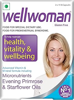 Wellwoman Multivitamin Capsules For Women With Evening Primrose Oil,Magnesium,Vitamin C,B6,Folic Acid To Provide All Round... Price In India