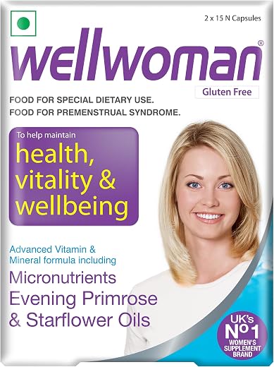 Wellwoman Multivitamin Capsules For Women With Evening Primrose Oil,Magnesium,Vitamin C,B6,Folic Acid To Provide All Round...