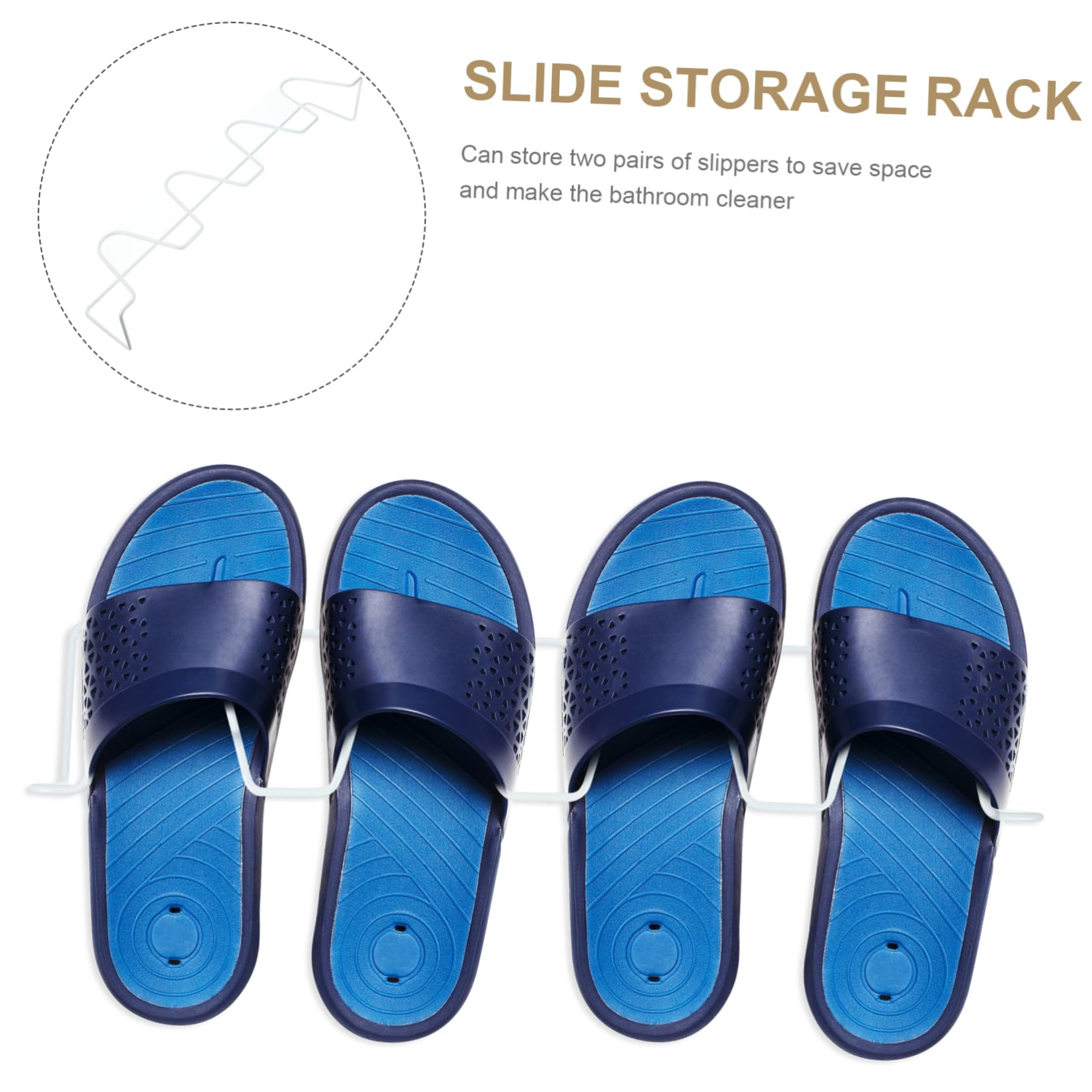 OUNONA Wall Mounted Shoe Rack No Punching Required Bathroom Slipper Holder for Entryway and Home Organization Easy Installation with Transparent Stickers