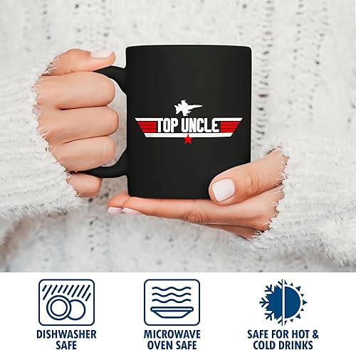 Miniatura 3 de Top Uncle - Taza de café negra divertida para el día del padre, 11 onzas