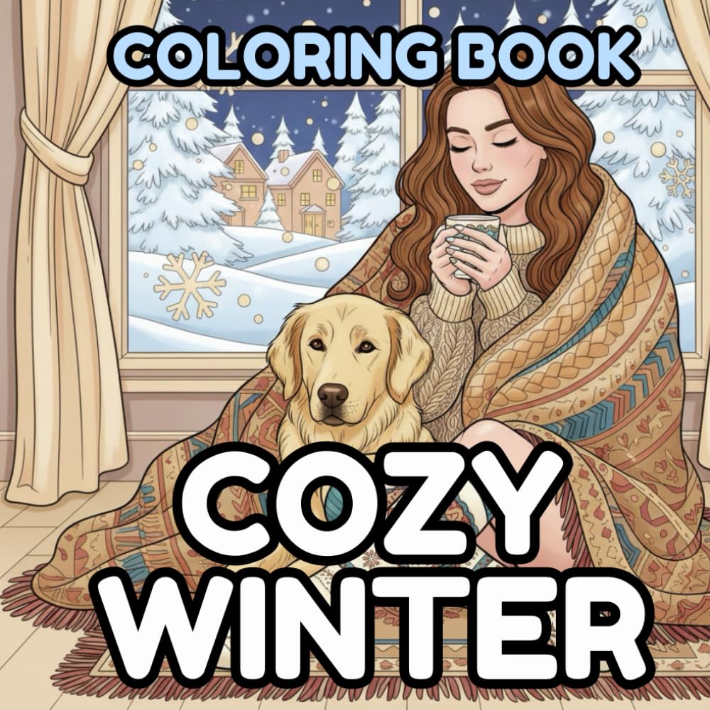 Cozy Girl Winter Coloring Book: Features 40 Bold & Easy Coloring Book For Teens Girls | Relaxation | Fun