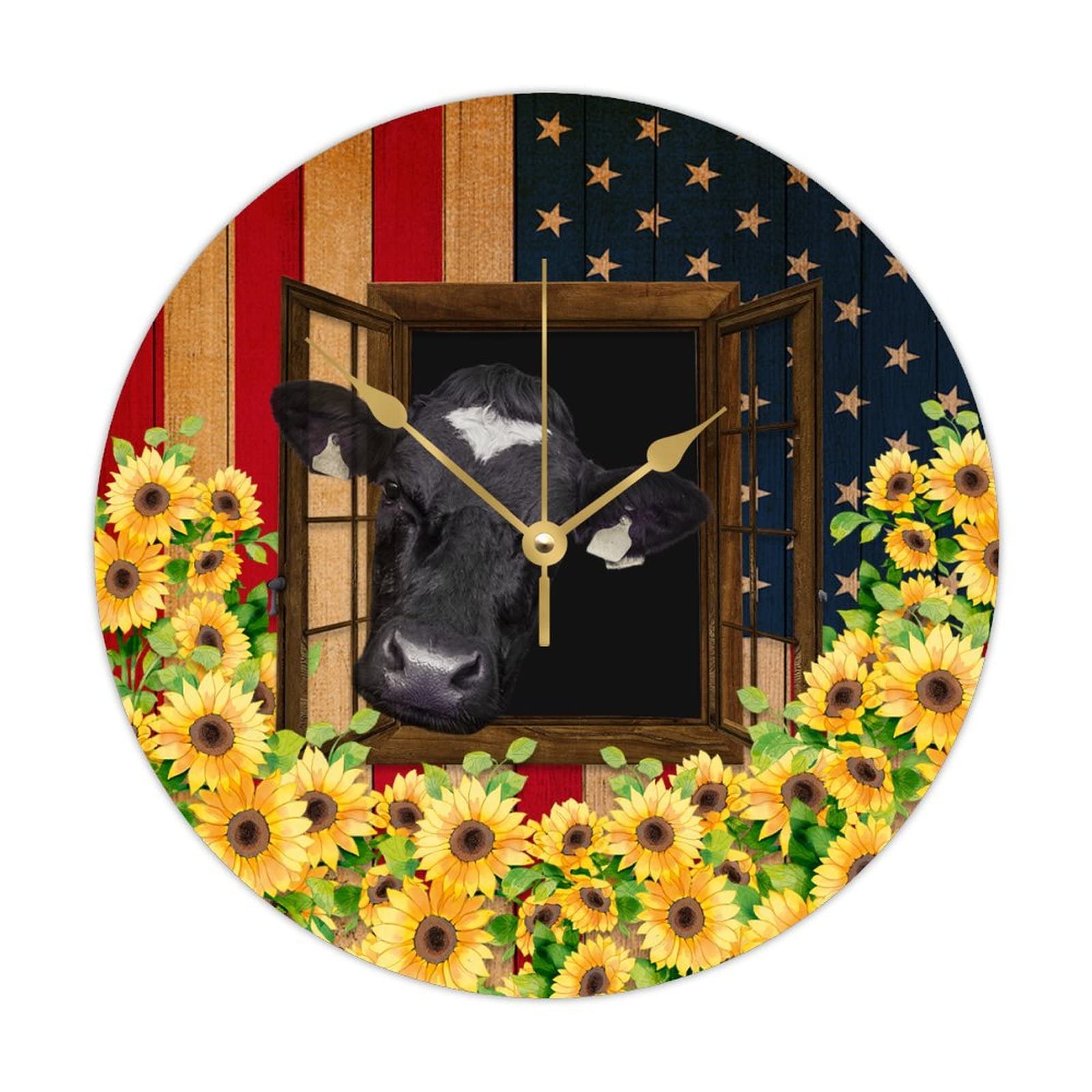 Horloge ronde en bois sans tic-tac pour retrouver le sommeil dans sa chambre