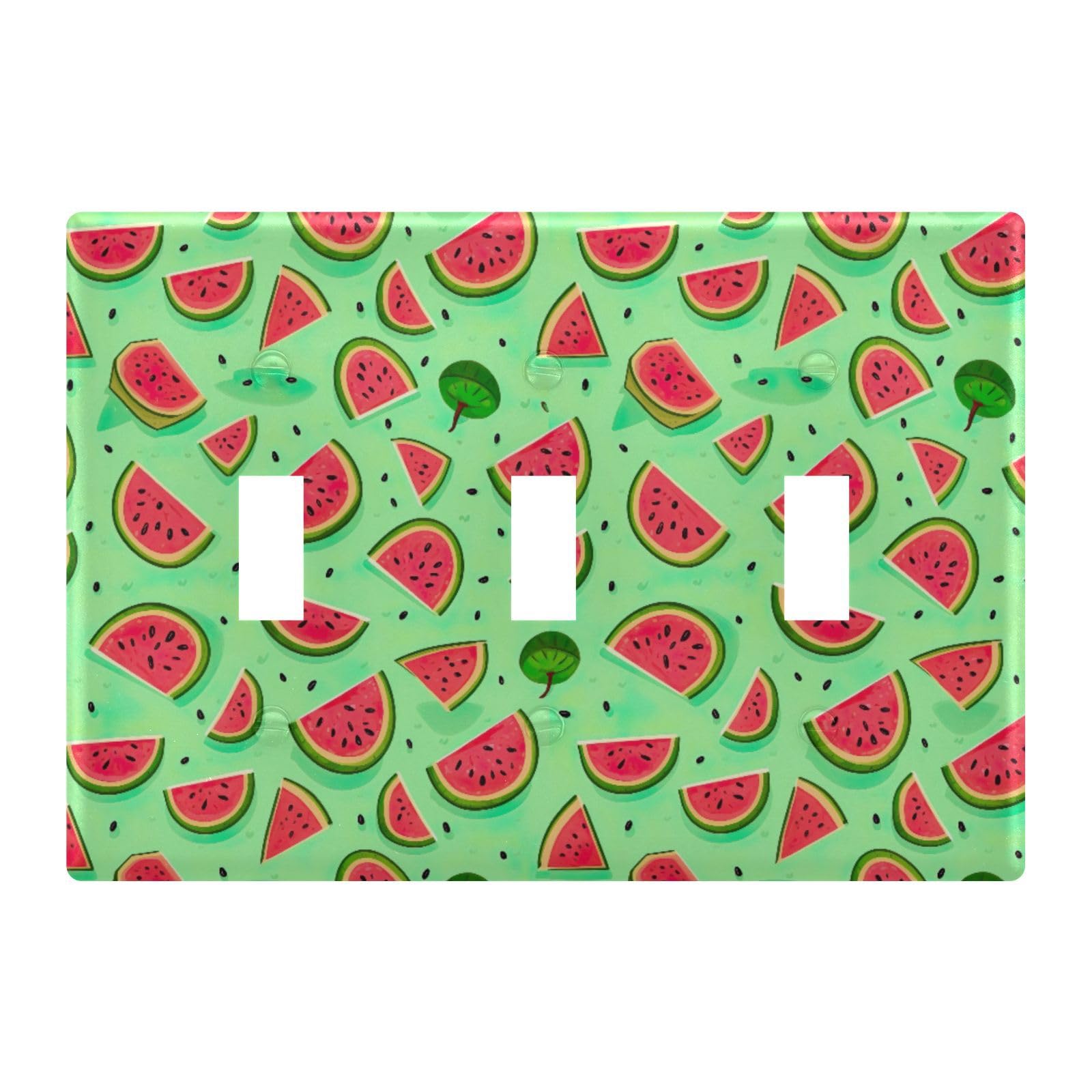 Light Switch Cover Watermelon Wall Plates for Electrical Outlets 3 Gang 202a8929