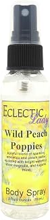 Eclectic Lady Wild Peach Poppies Body Spray, 8 ounces, Body Mist for Women with Clean, Light & Gentle Fragrance, Cologne with Soft, Subtle Aroma For Daily Use