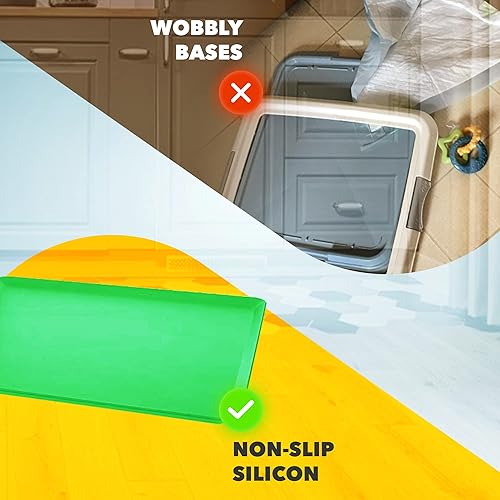 Miniatura 2 de Skywin Bandeja para almohadillas de entrenamiento para cachorros de perro, paquete de 2 almohadillas de entrenamiento de 24 x 24 pulgadas, soporte