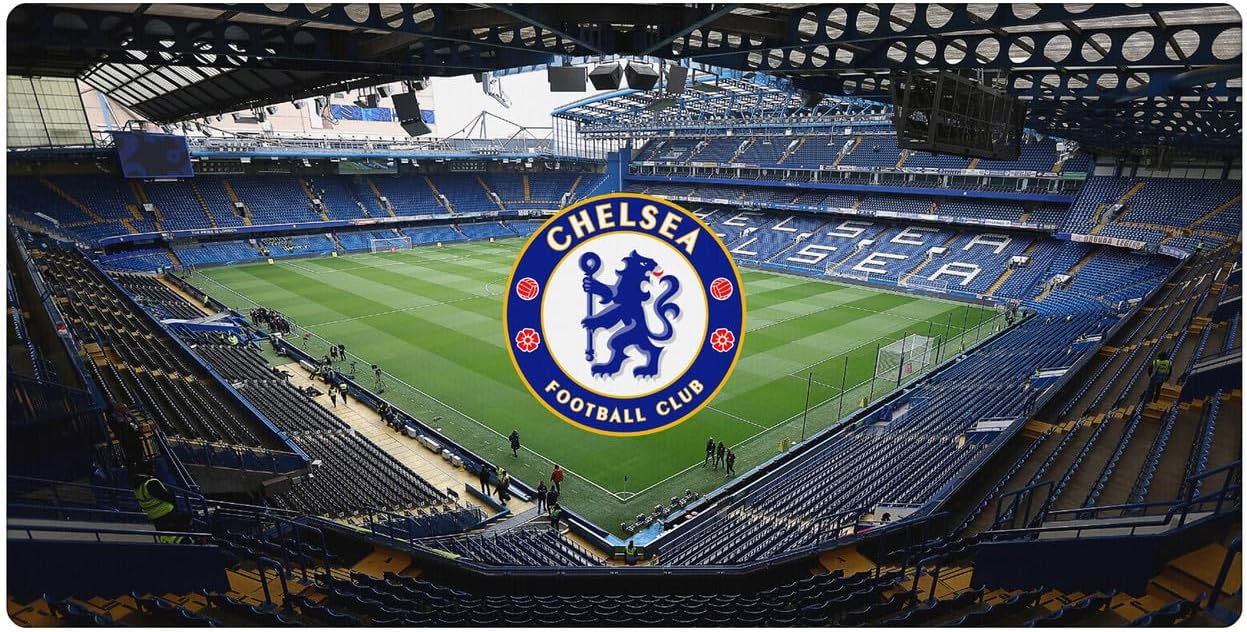 Head Case Designs Officially Licensed Chelsea Football Club Stamford Bridge Stadium Crest Logo 23.62 x 11.81 x 0.12 inches (600 x 300 mm) - L Gaming Office Desk PC Keyboard Mouse Mat Pad