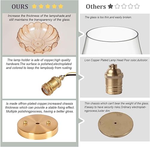 Miniatura 8 de Lámpara de techo vintage, lámpara de techo semiempotrada de 10 pulgadas, para pasillo, vintage, lámpara de techo E26, pequeña iluminación de techo