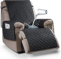 Vista 9 de Ruaozz Funda para silla reclinable 100% impermeable, antideslizante, de gran tamaño, para silla reclinable grande, lavable, con correas elásticas