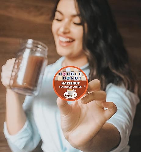 Miniatura 111 de Double Donut Coffee Paquete variado – Cápsulas de café reciclables con sabor a una sola porción, 24 unidades para cafeteras Keurig K-Cup