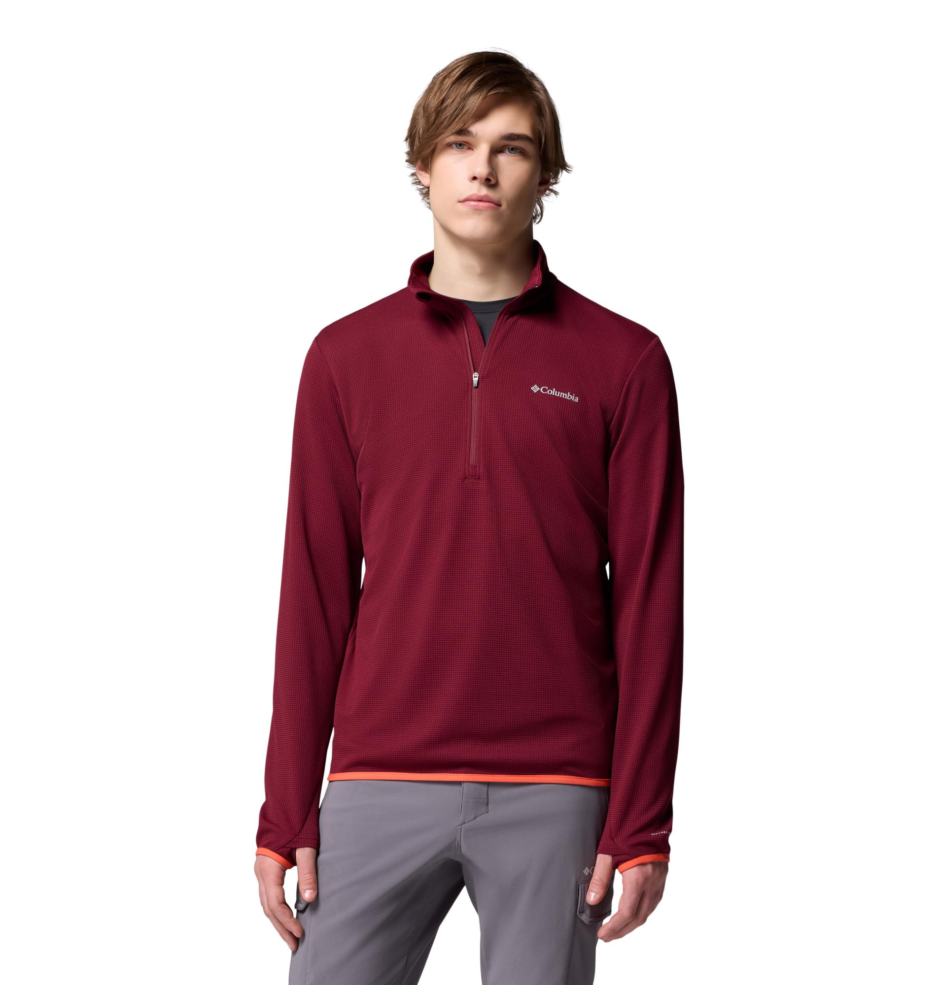 Columbia Męska kurtka Tech Trail Utility Warm Half Zip, Bogate wino, XXL