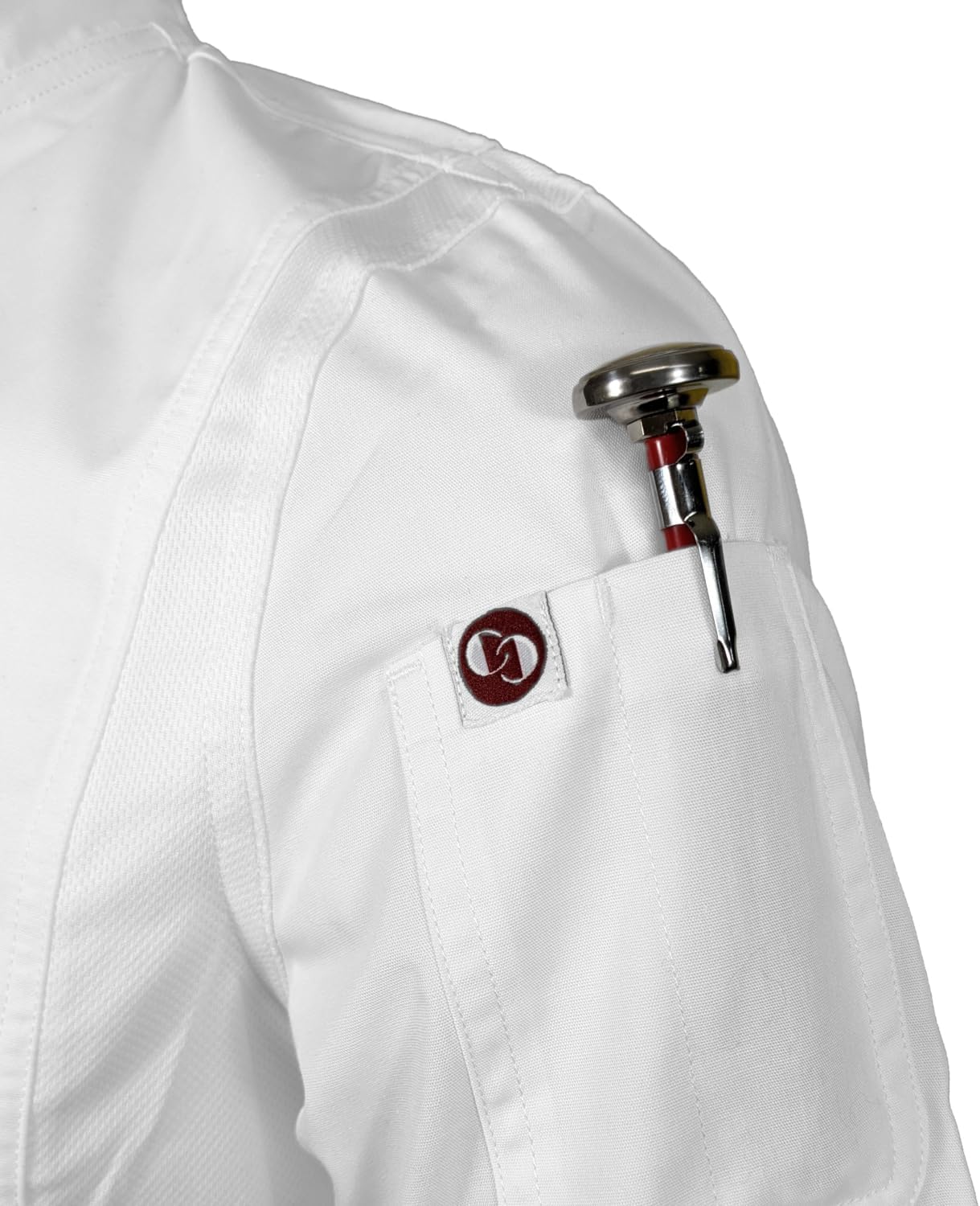 Short Sleeve William Chef Coat, Modern Zipper Chef Jacket