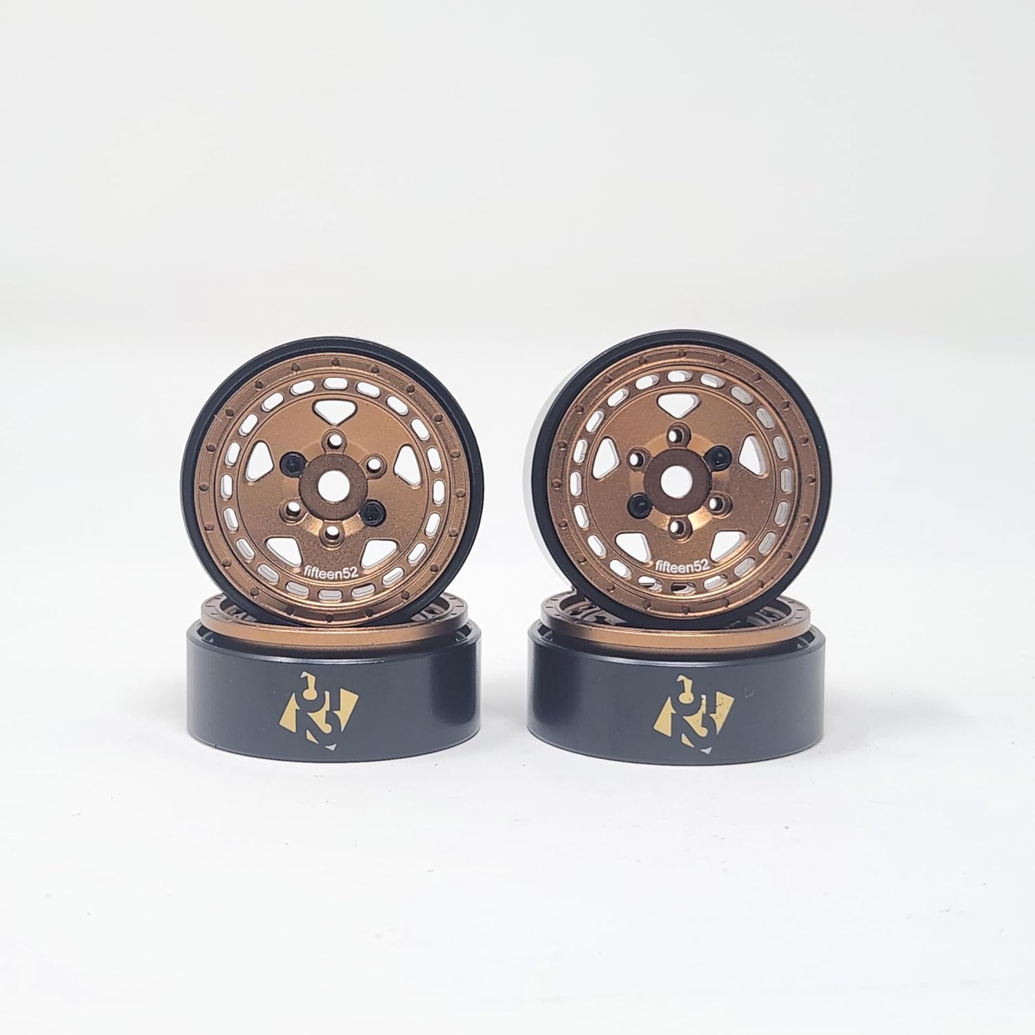 LGRP® FIFTEEN52® TURBOMAC HD Series 1.0" Beadlock Wheels, (Satin Bronze), 28mm (1.1") x 31mm x 13mm (4 Wheels Per Order) Compatible with 1/24 Scale RC Axial SCX24, Element, Enduro, URUAV, LGF52201