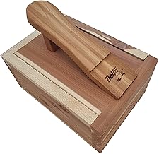 DELFA Boîte en cèdre de cirage de la chaussure complètement rempli avec des produits de Solitaire